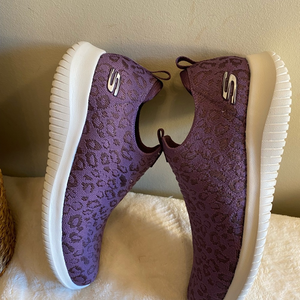 Skechers Purple and White Slip-On Sneakers - Picture 4 of 8